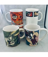 Looney Tunes lot of 4 VTG 90’S mugs Tasmanian Devil &amp; bugs bunny Warner ... - £10.10 GBP