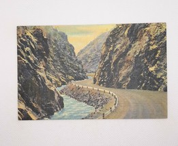 Rocky Mountains Thompsons Canon CO Linen Postcard Unposted Dude Corral Vintage - $5.95