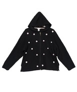 Vtg Y2K Cotton Couture Women&#39;s XL Pink Rosettes Full-Zip Black Hoodie Ja... - $29.11 CAD