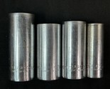 Lot of 4 Husky Deep Sockets 6 Point 3/8&quot; Drive - 13/16&quot;,  (2) 3/4&quot; &amp; 7/16&quot; - $14.85