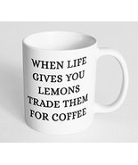 When life gives you lemons trade them for Coffee - Funny Sarcasm Mug - 1... - £9.63 GBP