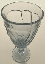 Noritake Sweet Swirl Light Blue Vintage 80s Pressed Glass Water Wine Goblet - £10.66 GBP