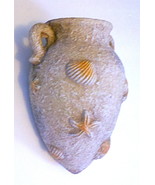Terra Cotta, Sea Shell Wall Vase, 8x5 1/2 inches - £6.11 GBP