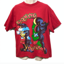 Vintage Garfield Odie Red Stocking Stuffer Christmas Holiday Tee Shirt U... - $24.95