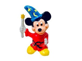 Walt Disney Productions Vintage 1980 Mickey Mouse Sorcerer&#39;s Apprentice PVC Toy - £7.68 GBP