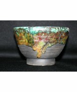 George Woideck Vintage Studio Art Pottery Japanese Tea Ceremony Raku Bowl - $79.00
