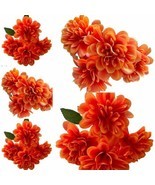 Marigold Bush X5 Day of the Dead Dia De Los Muertos  Ofrenda Orange Flowers Faux - £23.93 GBP