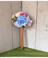 Spring Cemetery Cross , Pastel Grave Decoration, Flowers for Grave - $26.00
