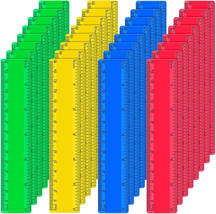 32 Pack 6 Inch Mini Rulers Bulk Plastic Small Rulers with Inches and Cen... - $13.82
