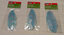 Art Minds Stenciled Feathers Embellishment 3pks Of 2ea Total 6 Lt Blue 17G - £4.69 GBP