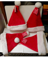 Michaels Christmas Lot of Santa Hats Child Size 4ea New With Tags 13P - $186.31 MXN