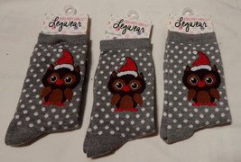 Christmas Everything Legwear Novelty Socks Girls Size 9 to 3 3pr Santa O... - $9.49