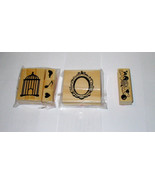 Michaels Rubber Stamps 6 Total Bird Cage Mirror Candy Bird Heart Note 58I - $8.10 CAD