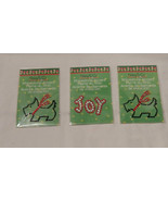 Mary &amp; Co Rhinestone Accent By Studio 18 2&quot; x 1&quot; Joy And Dogs 3pks 56K - £6.30 GBP