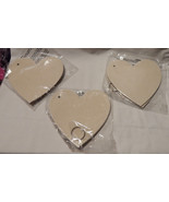 Michaels Stores Chipboard Journals 3ea 6&quot; Hearts Matted Material Off Whi... - £7.52 GBP