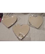 Michaels Stores Chipboard Journals 3ea 6&quot; Hearts Matted Material Off Whi... - $177.89 MXN