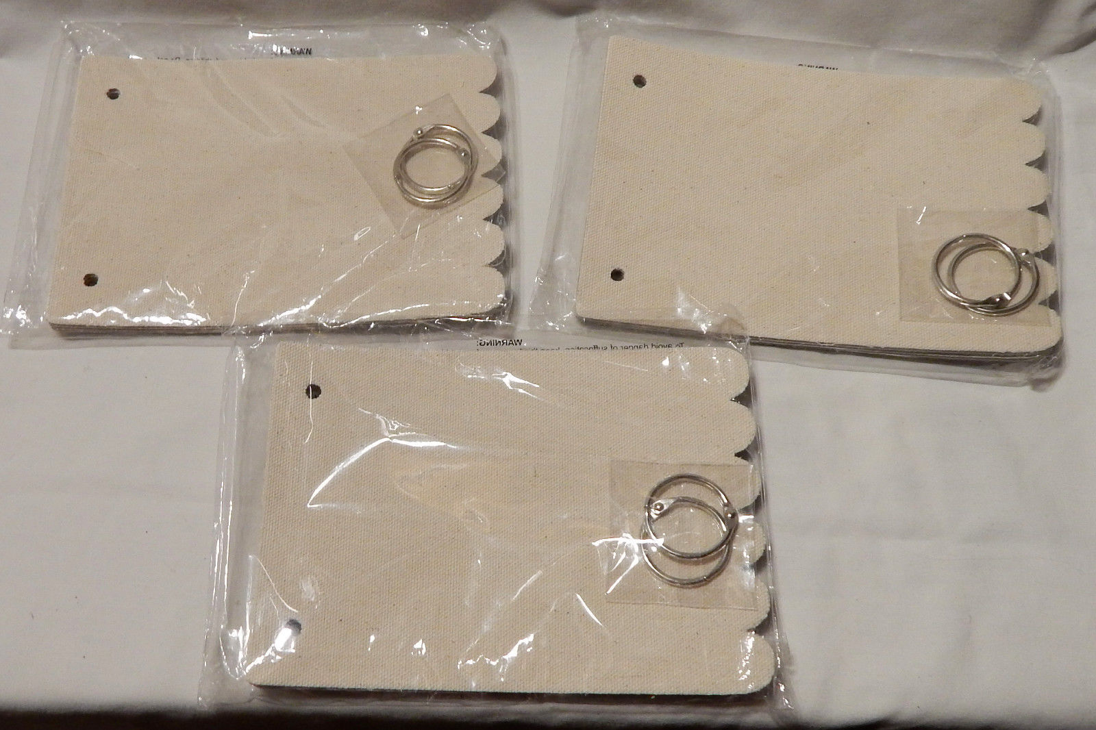 Michaels Stores Chipboard Journals 3ea 7&quot; x 5&quot; Matted Material Off White... - $7.89