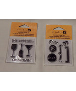 Studio G Clear Stamp Sets 1&quot; x 1 1/2&quot; 2pks 11 Total Stamps Use Block 62O - $8.10 CAD