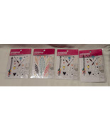 Seventeen Removable Stickers 4 Sheets Feathers Rhinstones Arrows &amp; Heart... - $149.96 MXN