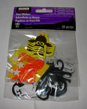 Halloween Foam Stickers Creatology 45pc Black Cats Owls Pumpkins Stars 40X - £3.12 GBP