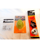 Halloween Celebrate It Cookie Cutters Brain Mold Appetizer Picks Skulls 37M - €6,74 EUR