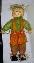 Halloween Scarecrow By Celebrate It 16&quot; Tall x 10&quot; Wide Harvest Stands up 44Z - £6.29 GBP