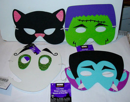 Halloween Foam Masks by Creatology 4+Vampire Ghost Monster Cat 4ea 40K - £4.65 GBP