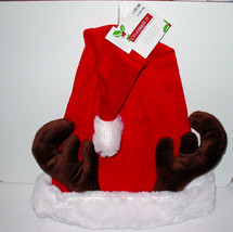 Christmas Michaels Celebrate It Santa Reindeer Hat for Adults 28R - £6.30 GBP