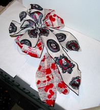 Halloween Bows From Michaels 12&quot; x 9&quot; Wired Bendable Scary Blood Decor 36P - $4.91