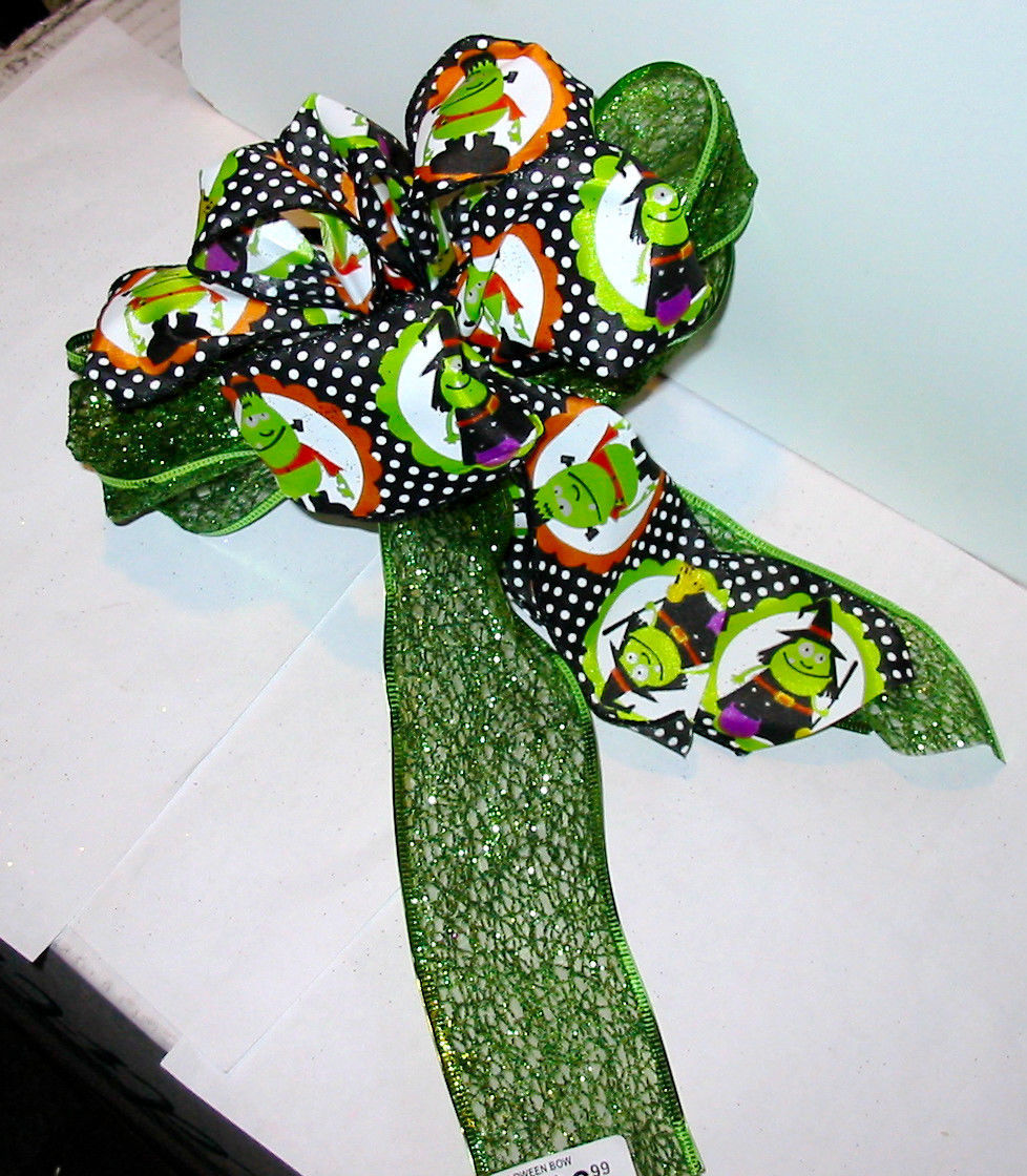 Halloween Bows From Michaels 12&quot; x  9&quot; Wired Bendable Decor Monsters 36M - $4.91