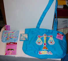 Zodiac Stuff Libra Creatology Canvas Bag Bracelet Cosmetic Bag Compact Mirro 66W - £7.57 GBP