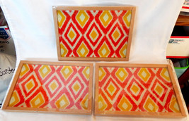 Serving Glass Trays Decorative Michaels 8 1/2&quot;x 5 3/4&quot; Diamond 3ea 1/8&quot;T... - $4.91