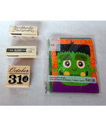 Halloween Studio 18 Notecards &amp; Envelopes 6pc Craft smart Rubber Stamps ... - $8.08 CAD