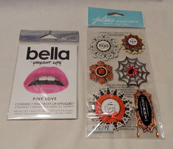 Halloween Jolee&#39;s Boutique Embellishments &amp; Bella Violent Lips Pink Love 3V - £7.78 GBP