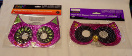 Halloween Imagin8 Glitter Mask 4+ &amp; Sequin Mask By Creatology Owls Felt 42P - £6.29 GBP