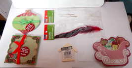Creatology Christmas Lot Studio 18 Memo Pads Stenciled Feathers Bird House 32V - £7.74 GBP