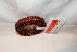Celebrate It Christmas Glitter Garland 6 ft Long x 1/2&quot; Wide Purple/Gold... - $10.80 CAD