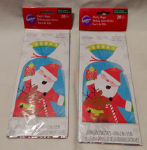 Wilton Christmas Party Bags Michaels Exclusive 2pks 40 Total Santa &amp; Rei... - £5.40 GBP