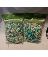 Ashland Bag of fall Excelsior 108&quot; Aqua and White 2 packs 17P - $4.92