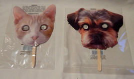 Halloween Creatology Mix Lot Face on a Stick Masks Cat &amp; Dog 38E - £3.16 GBP