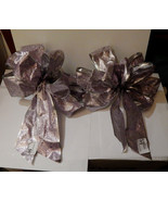 Big Wedding Glitter Bows Michaels Stores 12&quot; by 9&quot; Lite Purple Silver T... - £7.75 GBP
