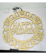 Halloween Wreath By Creatology 6+ 10&quot; Circle wood Monster Guy Happy Holl... - $5.91