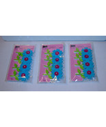 Studio 8 Clothespins 3pks 12 total Pins 2&quot; Long Felt Flowers Blue Color 62N - $148.41 MXN
