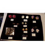  Jewelry Assorted Lot Of Clip on Earrings Slik Floral Copper Gold &amp; Silv... - £10.11 GBP
