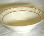 Burnet Cordella Stoneware Rim Cereal Bowl Tan &amp; White Floral Scalloped J... - $14.84