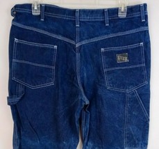 Key Men&#39;s 100% Cotton Dark Wash Distressed Jeans Size 38x32 - $19.39