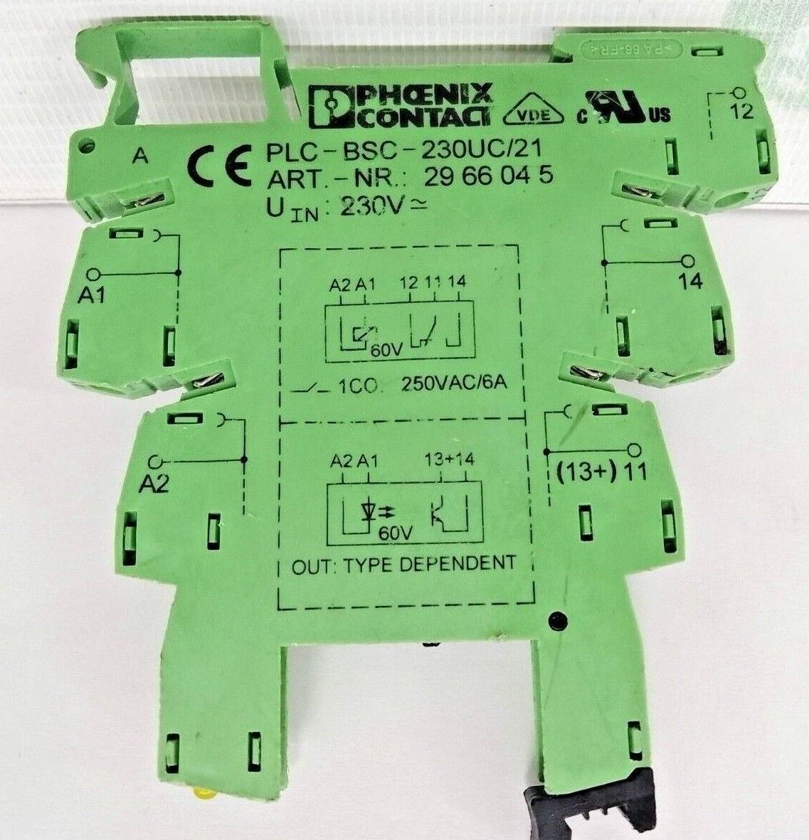 Phoenix Contact PLC-BSC-230UC/21 Solid-State Relay Socket Only - $23.76