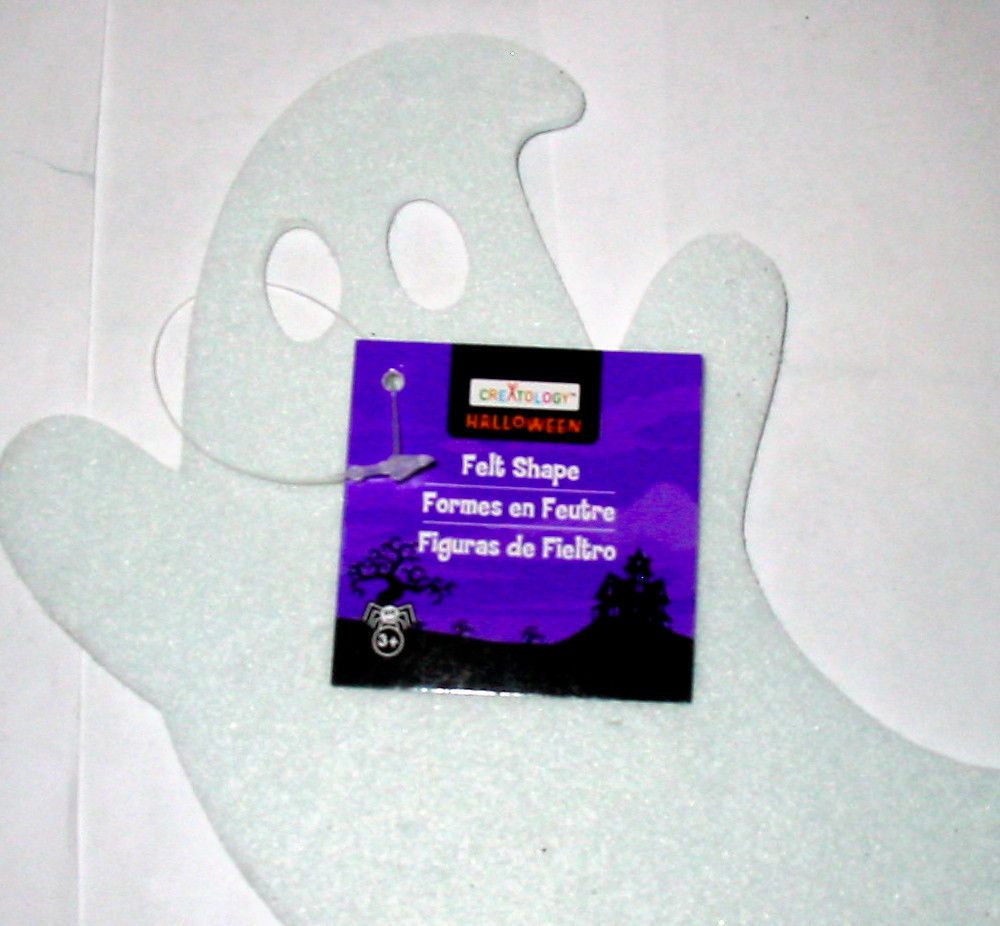 Halloween Felt Shape By Creatology Ghost 9&quot; x 6&quot; White 39D - $3.93