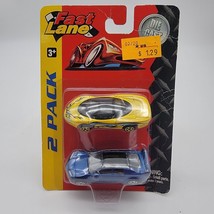 Fast Lane 2-Pack 1/64 Diecast Yellow Blue 2003 - £3.84 GBP