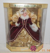 Mattel Special Edition Happy Holiday&#39;s Barbie 1996 11&quot; RARE HTF NIB NRFP - $33.98